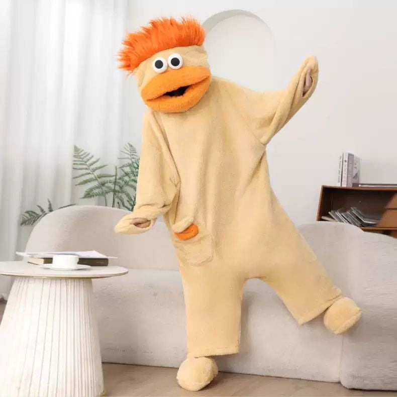 Thickened Couple Onesie Sleepwear Winter Cartoon Coral Fleece Monster Pajamas