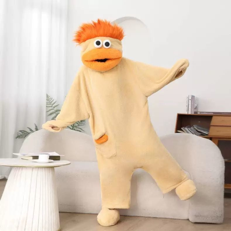 Thickened Couple Onesie Sleepwear Winter Cartoon Coral Fleece Monster Pajamas